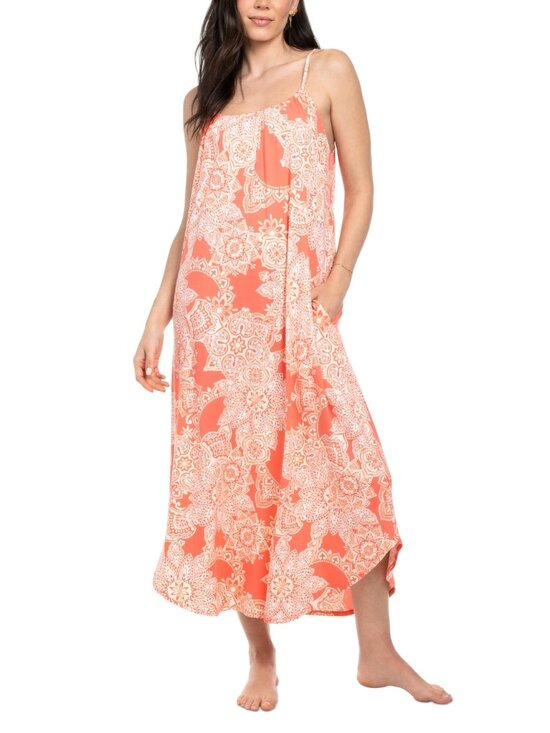 Linea Donatella Other - #1831 Linea Donatella Women's Coral Printed Maxi Nightgown - Coral